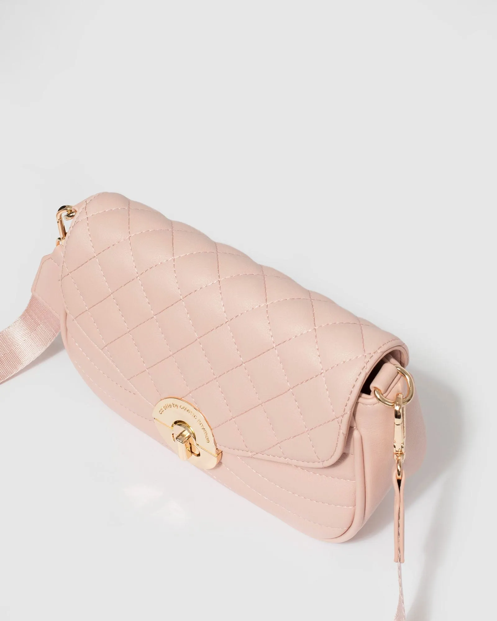 Pink Adwowa Quilted Crossbody Bag