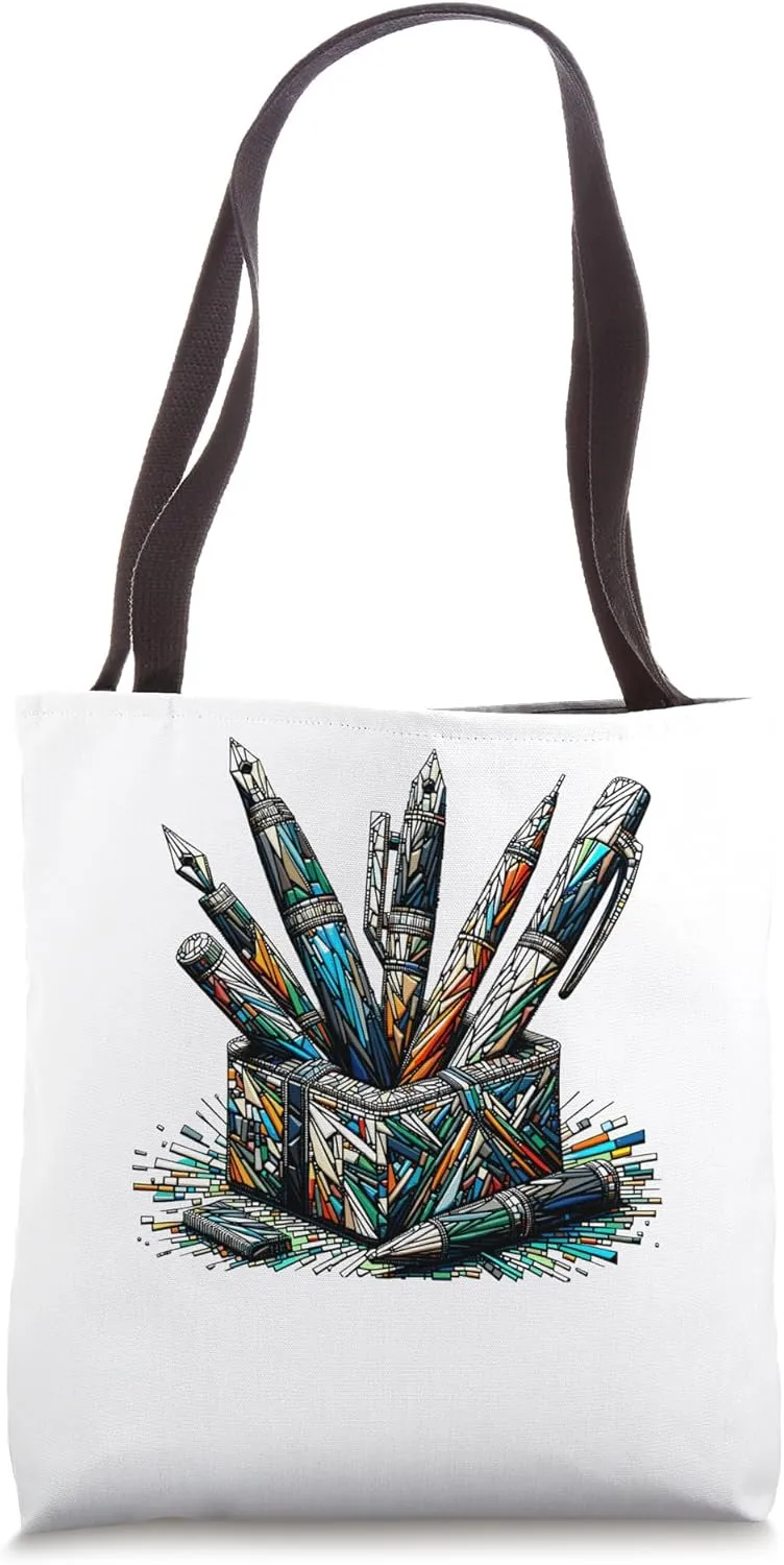 Polygon Art Writing Write Edit Writer Author Tote Bag