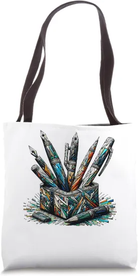 Polygon Art Writing Write Edit Writer Author Tote Bag
