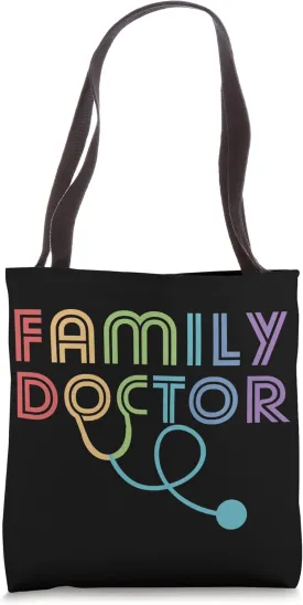 Retro Family Doctor Vintage Therapist Stethoscope Physician Tote Bag