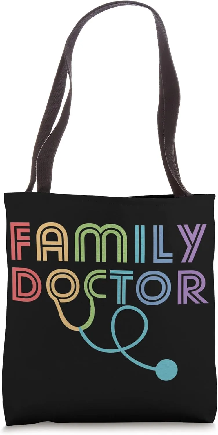 Retro Family Doctor Vintage Therapist Stethoscope Physician Tote Bag