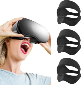 SAYAFAN VR Eye Mask, Adjustable Breathable VR Sweat Band for Meta/Oculus Quest 2/3/3S/Pro, HTC Vive, PS, Gear, VR Workouts (3PCS, Black)
