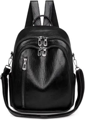 Soft Leather Backpack Purse for Women Convertible Rucksack Designer Shoulder Bag Waterproof Travel Satchel Bag Daypack