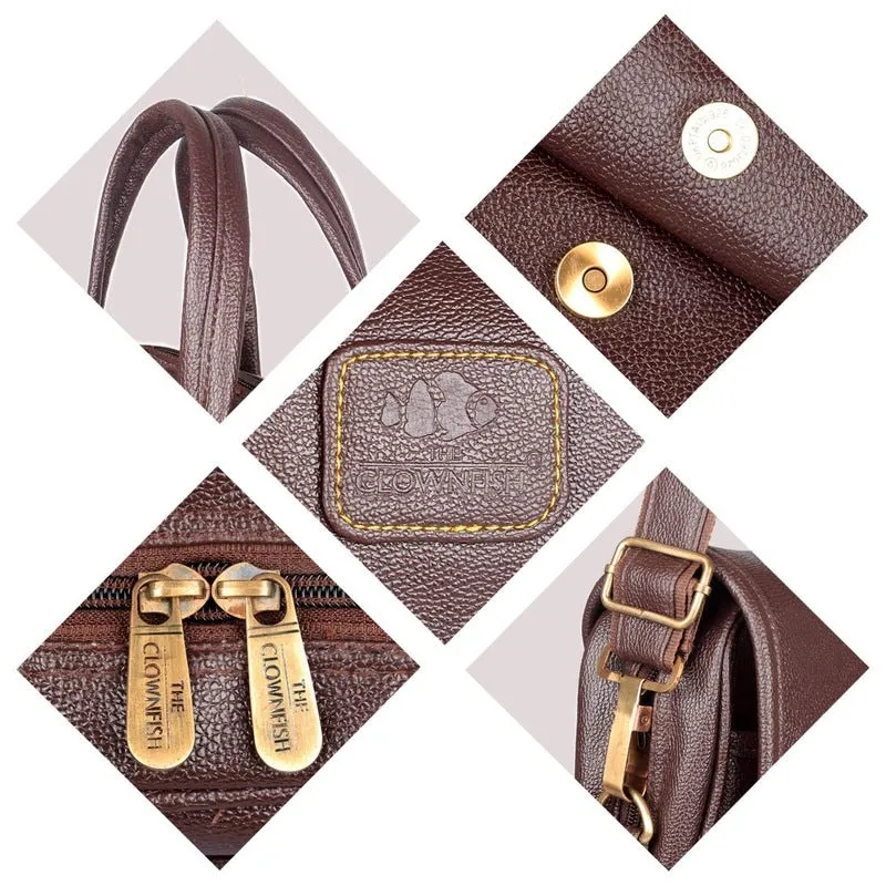 Synthetic Leather Laptop Bag - Ideal for Professionals | 15.6 Inch | Chocolate