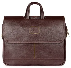 Synthetic Leather Laptop Bag - Ideal for Professionals | 15.6 Inch | Chocolate