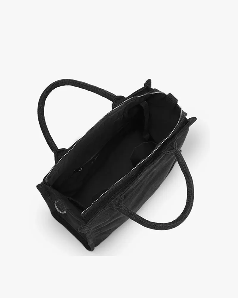 The Satchel Handbag - Wabi-Sabi (Black)
