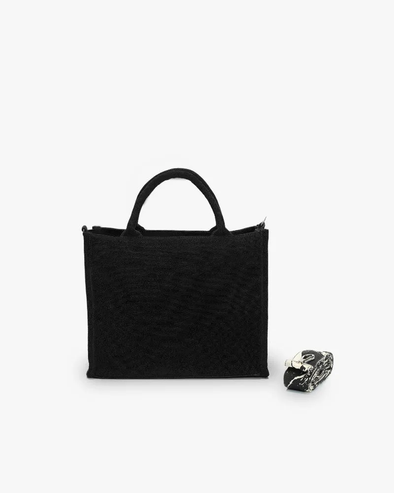 The Satchel Handbag - Wabi-Sabi (Black)