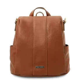 TL Bag - Soft leather backpack - convertible 2-in-1 backpack shoulder bag | TL142138