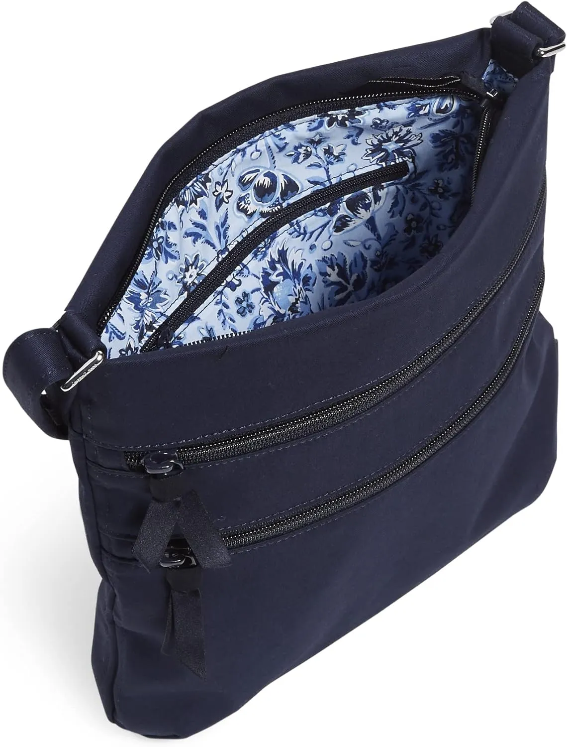 Vera Bradley Women's Cotton Triple Zip Hipster Crossbody Purse