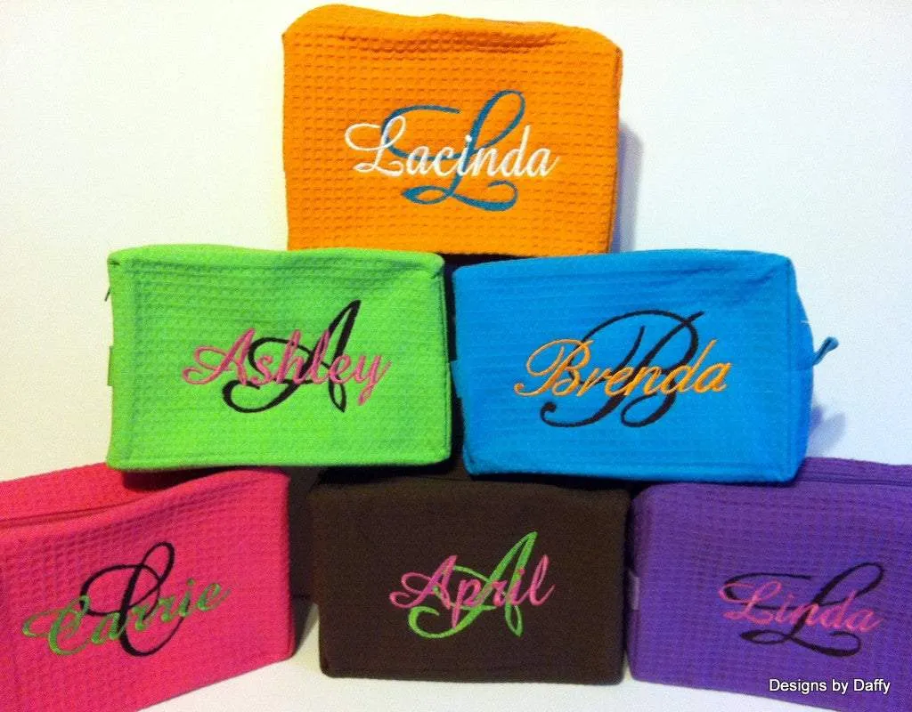 Waffle Weave Cosmetic Bag