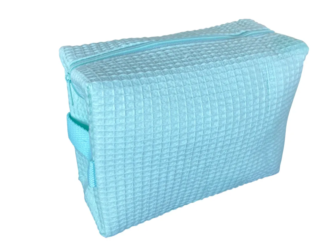 Waffle Weave Cosmetic Bag