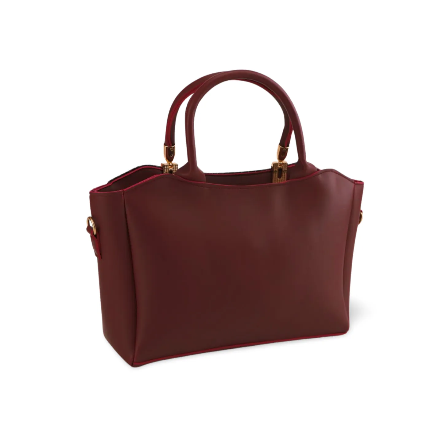 Women's Crossbody Tote Bag with Croc Skin Pattern - PU Leather - Multiple Colors